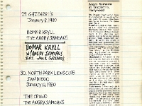 ANGRY SAMOANS Metal Mike Scrapbook 1980 – P.J. Galligan on Lead Guitar Page 01